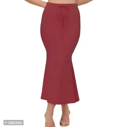 Reliable Maroon Linen Solid Stitched Patticoats For Women