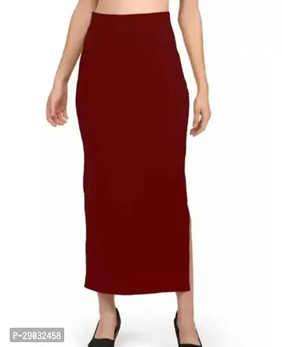 Reliable Maroon Linen Solid Stitched Patticoats For Women-thumb0