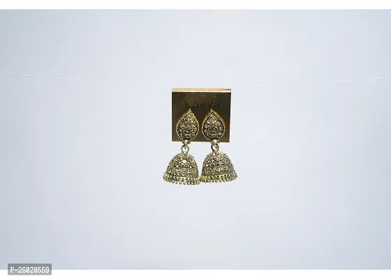 Elegant Brass Earrings For Women Pair Of 1