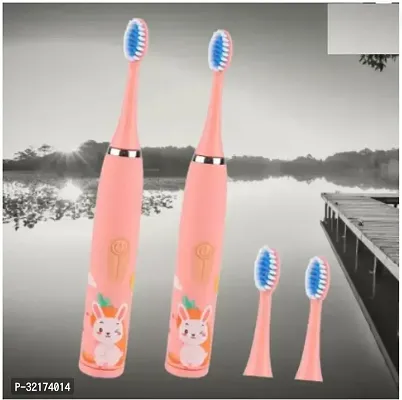 Ultra Sonic Electric ToothBrush for kids with 4 extra Bristles Pack of 2-thumb0