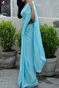 KHUSHI FAB Women's Mysore Silk Silk Blend Saree With Blouse Piece (saree _Sky Blue)-thumb4