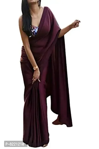 KHUSHI FAB Women's Mysore Silk Silk Blend Saree With Blouse Piece (saree _Wine)