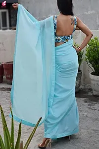 KHUSHI FAB Women's Mysore Silk Silk Blend Saree With Blouse Piece (saree _Sky Blue)-thumb1