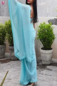 KHUSHI FAB Women's Mysore Silk Silk Blend Saree With Blouse Piece (saree _Sky Blue)-thumb3