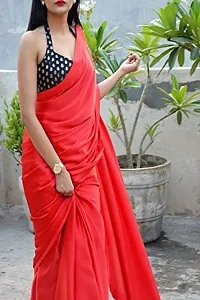 KHUSHI FAB Women's Mysore Silk Silk Blend Saree With Blouse Piece (saree _Red)-thumb2