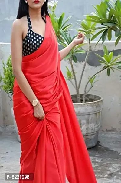 KHUSHI FAB Women's Mysore Silk Silk Blend Saree With Blouse Piece (saree _Red)-thumb3