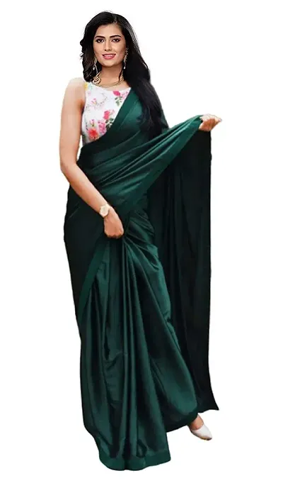 KHUSHI FAB Women's Mysore Silk Silk Blend Saree With Unstiched Blouse Piece (saree_Green)