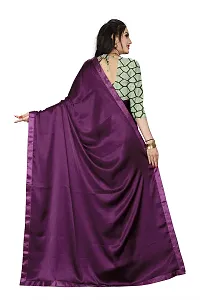 KHUSHI FAB Women's Mysore Silk Japan Satin Shiny Saree with Digital Print Blouse (wine silver)-thumb2