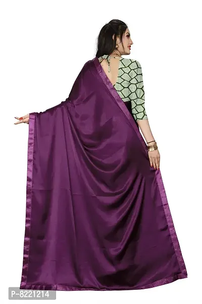 KHUSHI FAB Women's Mysore Silk Japan Satin Shiny Saree with Digital Print Blouse (wine silver)-thumb3