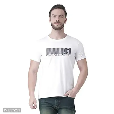 Griffel Men's Classic Fit T-Shirt (19005-GOLD_White_X-Large)-thumb0
