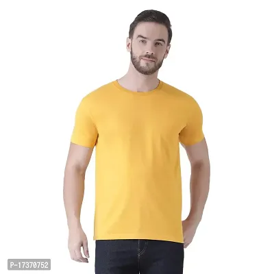Griffel Men's Classic Fit T-Shirt (19005-GOLD_Gold_X-Large)-thumb0