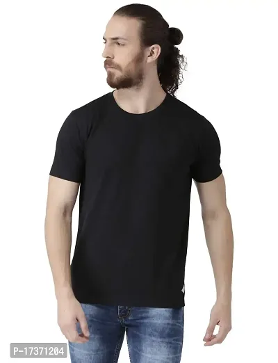 Griffel Men's Classic Fit T-Shirt (19005-BLACK_BLACK_Large)