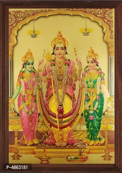 Subramanayam swamy In gold print with wooden frame-thumb0