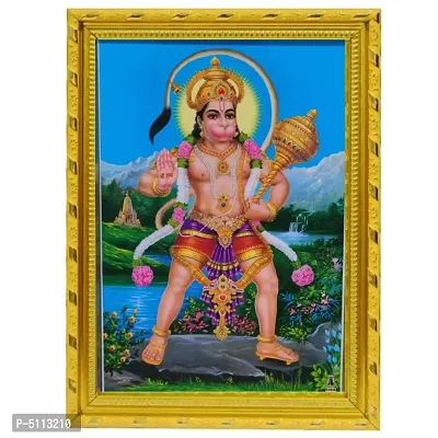 Abhay Hanuman Religious Gold Photo Frames
