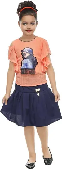 Girl Polycotton Top And Skirt