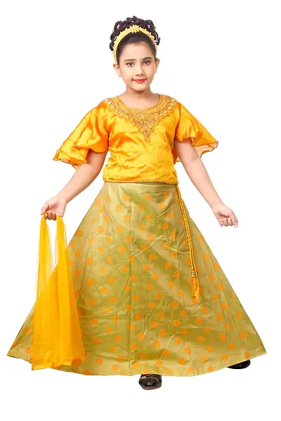 Semi-Stitched Lehenga Choli For Girls