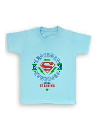 Trendy Blue Cotton Printed T-Shirts with Shorts for Boys-thumb3