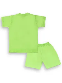 Trendy Green Cotton Printed T-Shirts with Shorts for Boys-thumb4