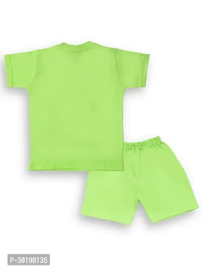 Trendy Green Cotton Printed T-Shirts with Shorts for Boys-thumb5