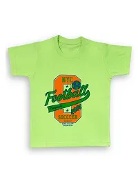 Trendy Green Cotton Printed T-Shirts with Shorts for Boys-thumb2