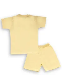 Trendy Yellow  Cotton Printed T-Shirts with Shorts for Boys-thumb3