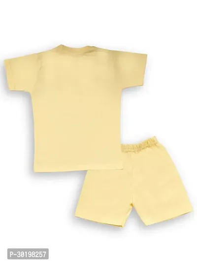 Trendy Yellow  Cotton Printed T-Shirts with Shorts for Boys-thumb4