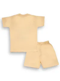 Trendy Peach Cotton Printed T-Shirts with Shorts for Boys-thumb1