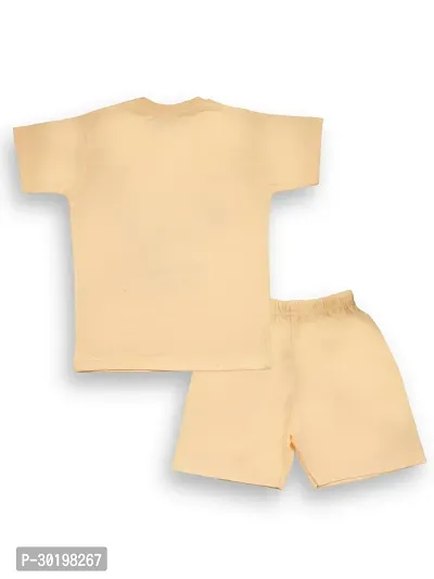 Trendy Peach Cotton Printed T-Shirts with Shorts for Boys-thumb2