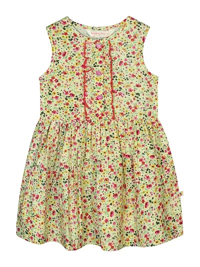 Fabulous Printed Fit And Flare Dress For Girls
