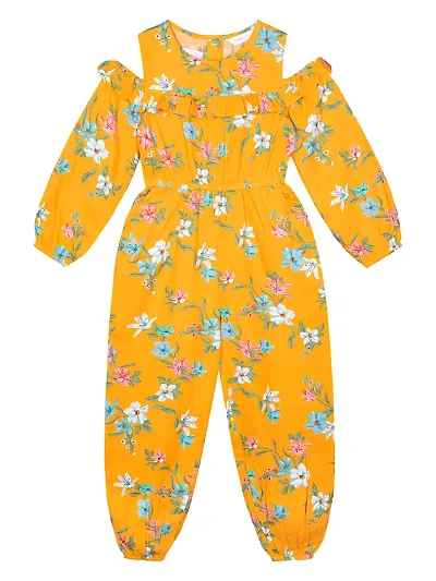 Budding Bees Girls Off Shoulder Jumpsuit