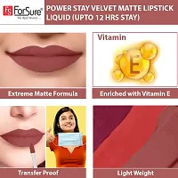 ForSure? Liquid Matte Lipstick Waterproof - Power Stay Lipstick combo (Upto 12 Hrs Stay) (Mauve Matte, Peach Nude)-thumb3