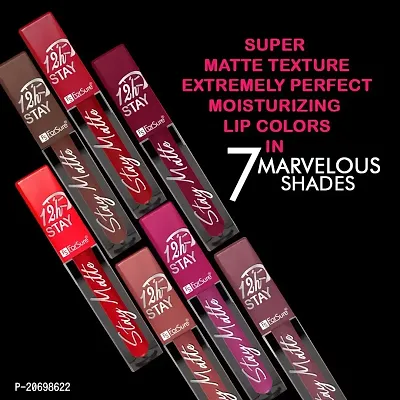 ForSure? Non Transfer Waterproof Longlast Liquid Matte Mini Lipstick (Crimson Red)-thumb5