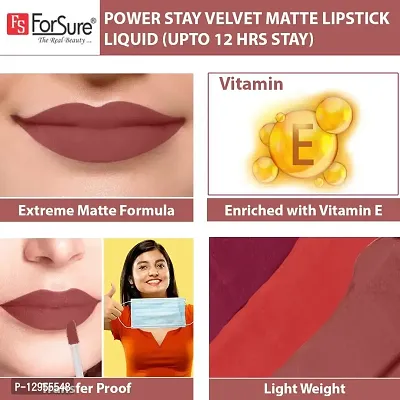 Waterproof Liquid Matte Lipstick - Power Stay Lipstick Combo (Upto 12 Hrs Stay)-thumb5