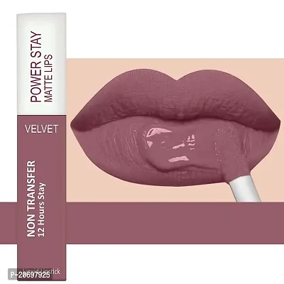 ForSure? Liquid Matte Lipstick Waterproof - Power Stay Lipstick combo (Upto 12 Hrs Stay) (Mauve Matte, Peach Nude, Bright Red)-thumb4