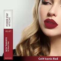 ForSure? Power Stay Matte Lipstick - Liquid (Upto 12 Hrs Stay) (ICONIC RED-22)-thumb2