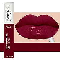 ForSurereg; Liquid Matte Lipstick Waterproof - Power Stay Lipstick combo (Upto 12 Hrs Stay) (Cherry Maroon, Mauve Matte)-thumb1