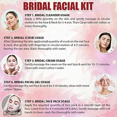 ForSurereg; 5-Pieces Each Combo Pack Facial Kit with Cleanser, Scrub, Gel, Whitening Cream, Mask Pack for Women  Men (FREE FACE SERUM) 80gm each (80 Gram, Gold Facial ,Bridal Facial)-thumb5