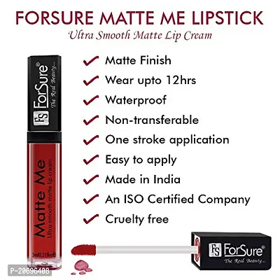 ForSure Matte Me Liquid Lipstick Combo of 2 (Non Transferable) (Brown  Red)-thumb5