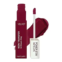 ForSurereg; Liquid Matte Lipstick Waterproof Power Stay Lipstick  Nail Polish combo (Red ,Cherry Maroon)-thumb3