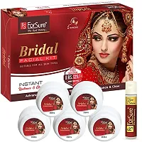 ForSurereg; Bridal Facial Kit 5-Pieces Skin Care Set with Deep Cleanser, Exfoliating Scrub, Nourishing Gel, Whitening Cream, Mask Pack And FREE Face Serum for Anti Aging Skin Care Kit For Women(80gm)-thumb1