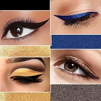 ForSure? Absolute Shine Liquid Glitter Eyeliner, Intense Color, Long Lasting, Glossy Texture Combo of 4 (7 ml each) (Pack of 4, Golden, Royal Blue, Glitter Brown, Intense Black)-thumb3