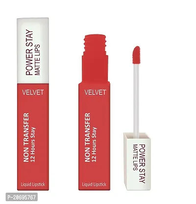 ForSure? Power Stay Matte Lipstick - Liquid (Upto 12 Hrs Stay) (ROSE RED -01)-thumb2