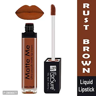 ForSure Matte Me Liquid Lipstick Non - Transferable Combo (Royal Maroon , Rust Brown, Pack of 2)-thumb5