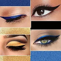 ForSurereg; Absolute Shine Liquid Glitter Eyeliner, Intense Color, Long Lasting, Glossy Texture Combo of 4 (7 ml each) (Pack of 4, Golden, Royal Blue, Torquise Blue, Intense Black)-thumb1