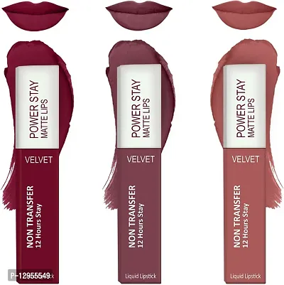 Waterproof Liquid Matte Lipstick - Power Stay Lipstick Combo (Upto 12 Hrs Stay)