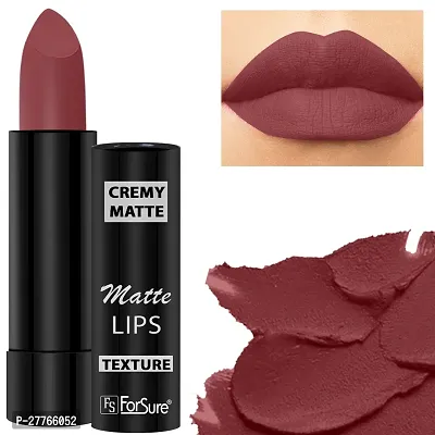 ForSure Cremy Matte Long Lasting Enriched With Vitamin E Lipstick- 3.5gm, Dark Red-thumb0