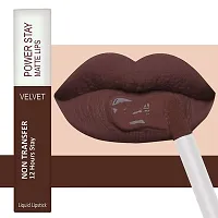ForSure? Liquid Matte Lipstick Waterproof - Power Stay Lipstick combo (Upto 12 Hrs Stay) (Pink Blush, Deep Brown)-thumb2