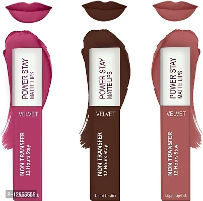 Waterproof Liquid Matte Lipstick - Power Stay Lipstick Combo (Upto 12 Hrs Stay)