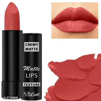 ForSure Cremy Matte Long Lasting Enriched With Vitamin E Lipstick- 3.5gm, Light Orange-thumb0