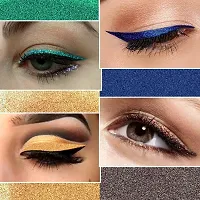 ForSure? Absolute Shine Liquid Glitter Eyeliner, Intense Color, Long Lasting, Glossy Texture Combo of 4 (7 ml each) (Pack of 4, Golden, Royal Blue, Glitter Brown, Glitter Green)-thumb1